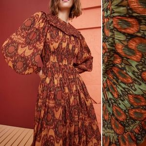 NWT! ULLA JOHNSON Nocturne Nadira Midi Dress Size 2